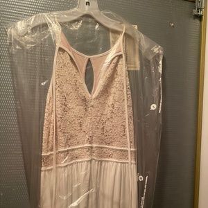 White floor length dress